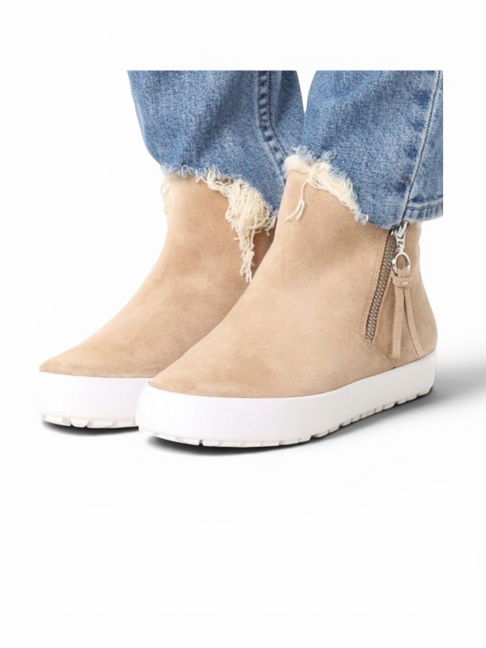 Rebecca Minkoff Shelly Sherpa Booties Women’s 6.5 Casual Fall Winter Cozy